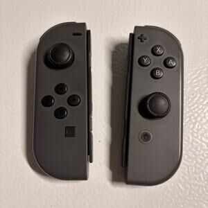 Genuine OEM Nintendo Switch Joy Con Controller L+R Grey Tested